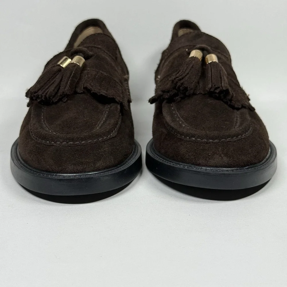 NEW Steve Madden Size 6.5 M‎ Brown Suede Radcliff Tassel Loafer Slip On Shoes - Picture 6 of 10